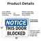 Signmission This Door Blocked, 18 in W x Rectangle, Plastic OS-2PACK-NS-P-1218-L-18597 - alternate 4
